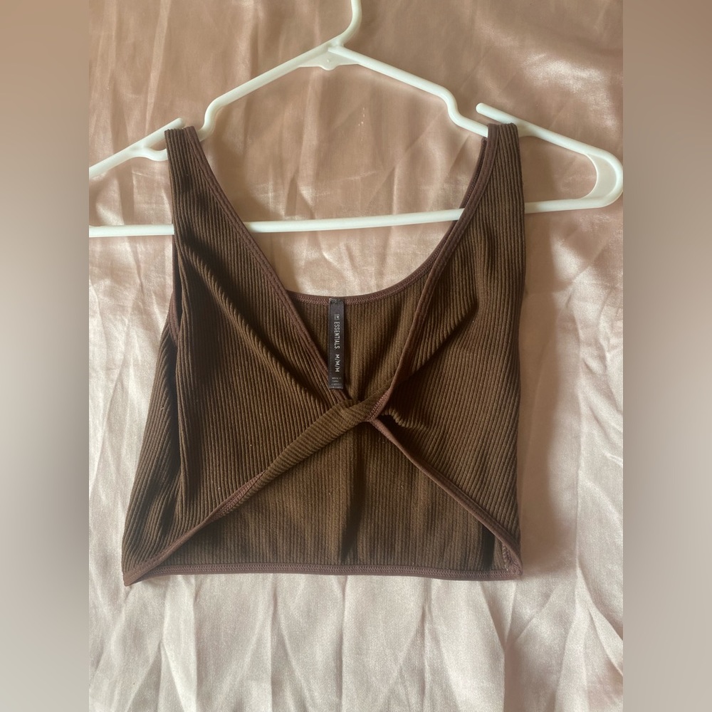 Brown crop top